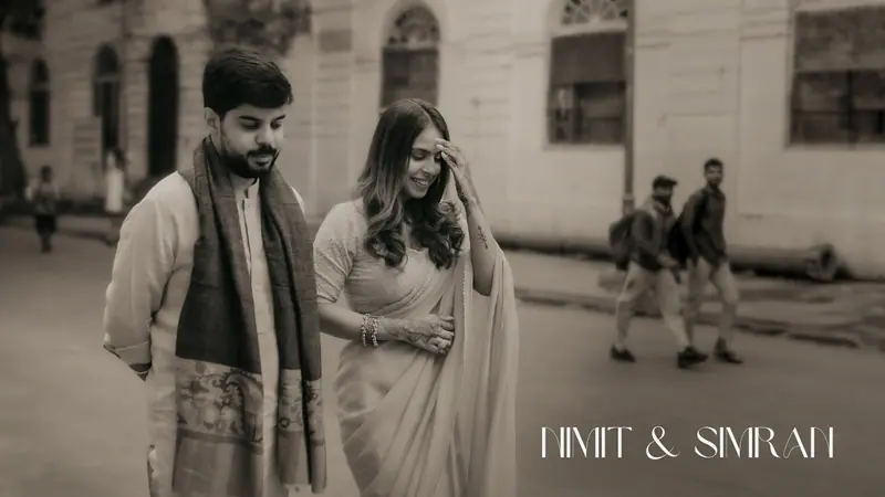 Still from Nimit and Simran's pre-wedding film in Chandni Chowk